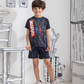 Spiderman and the web My children's pajamas, half a sleeve