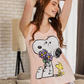 Snoopy بيجامه حريمي تيشرت كت وشورت سنوبي