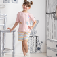 Sister Patrol Children's pajamas for girls, half sleeves and cotton shorts