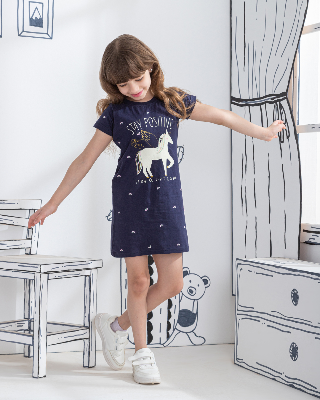 Unicorn قميص بناتي نُص كُم