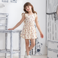 Floral Derbi baby girls cotton ribbed dress