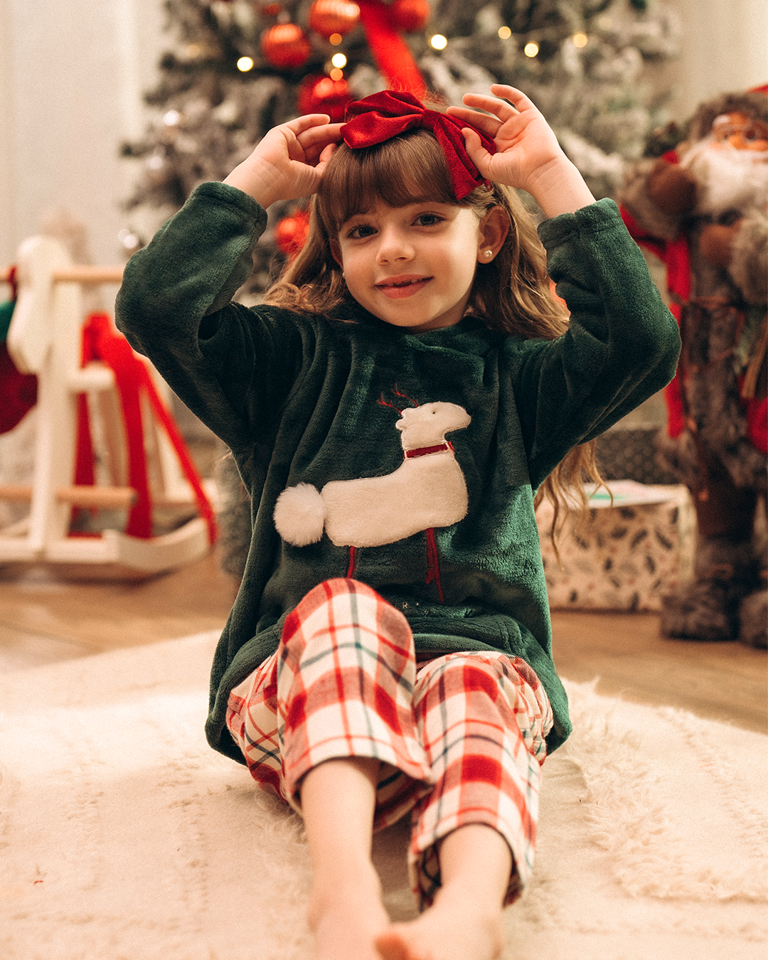 Merry Christmass بيجاما اولادي وبناتي بكابيشون بولار * فييلا