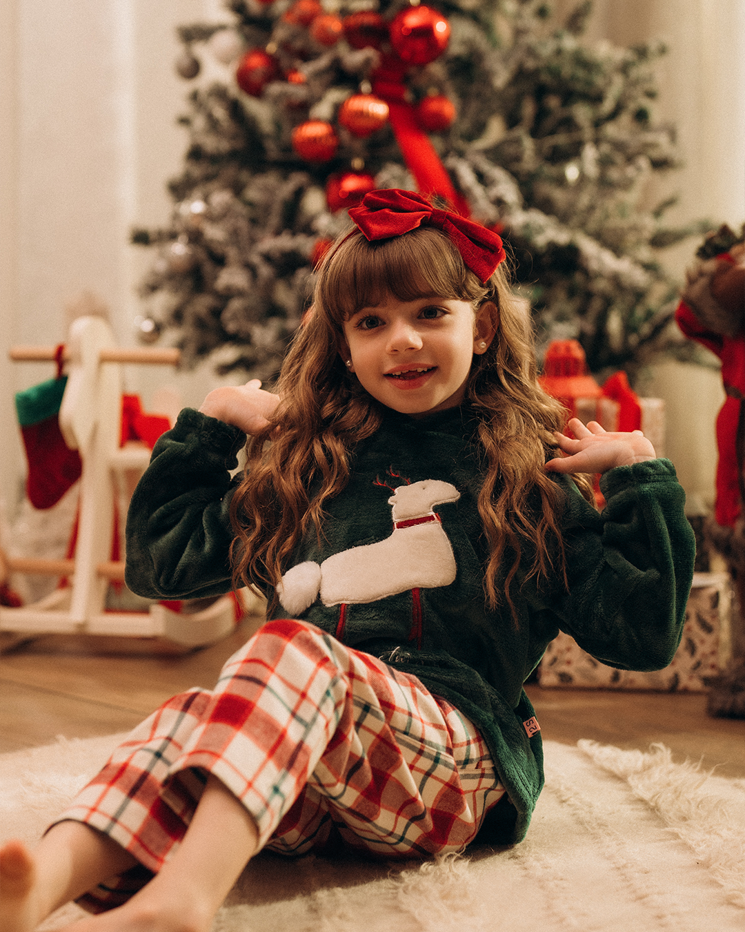 Merry Christmass بيجاما اولادي وبناتي بكابيشون بولار * فييلا