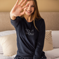 night show women's pajamas with velor print on the chest
