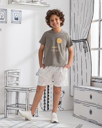 Bahamas بيجاما أولادي نُص كُم رَجلان