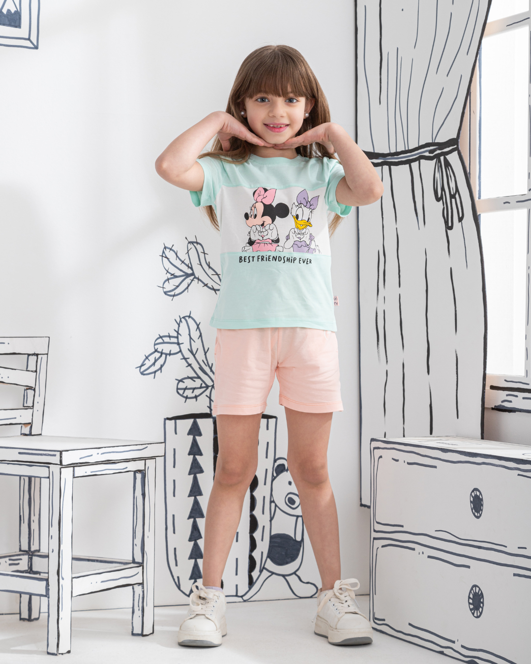 Best Friendship Ever بيجاما بناتي نُص كُم