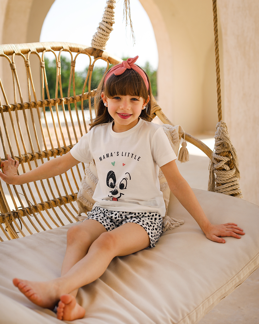 Mama's little Dalmatian بيجاما بناتي نُص كُم