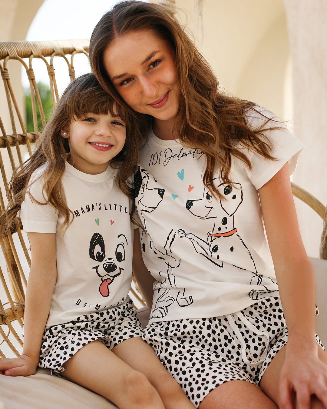 Mama's little Dalmatian بيجاما بناتي نُص كُم