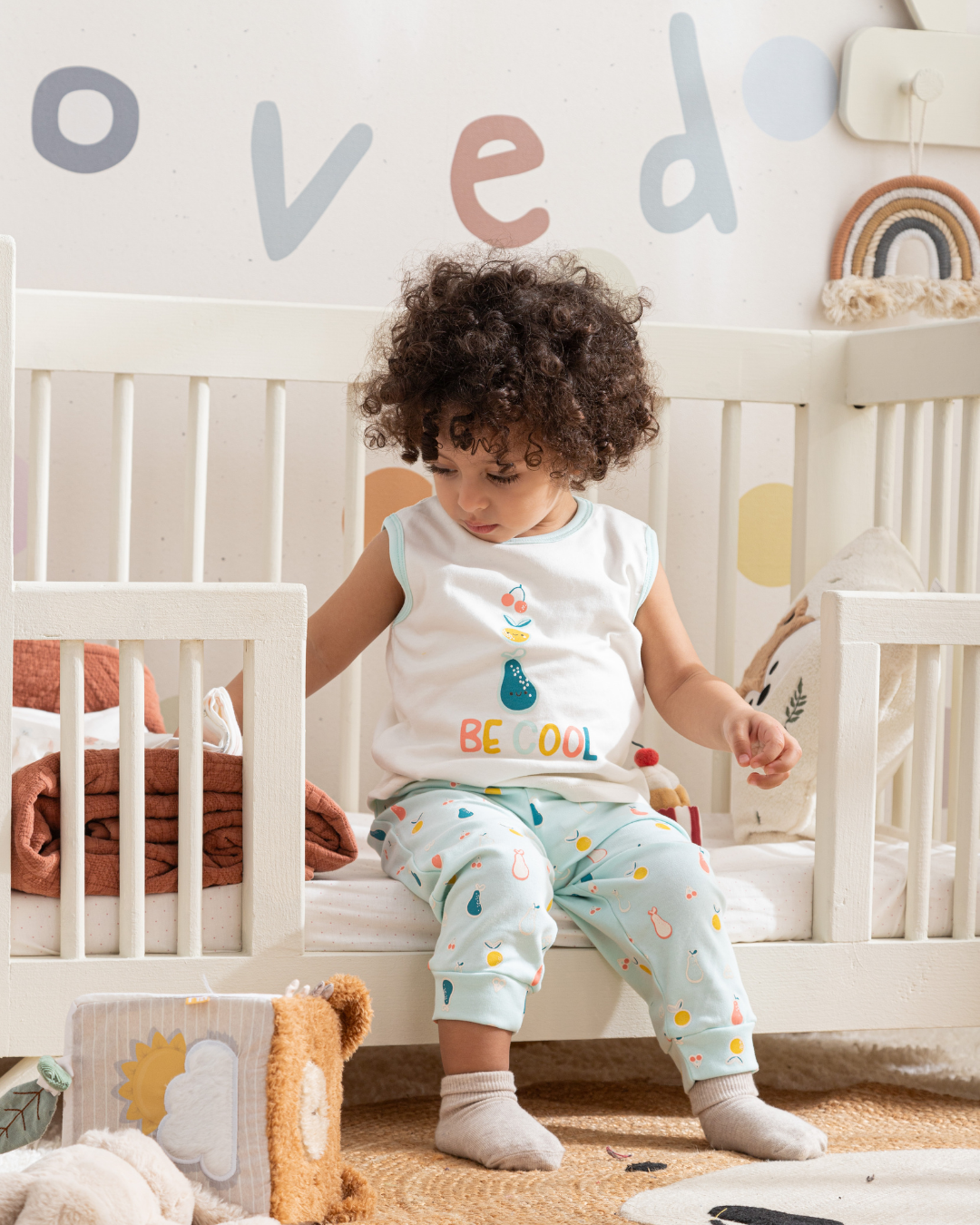 Be Cool بيجاما بيبي اولادي  توب كت وبنطلون قطن