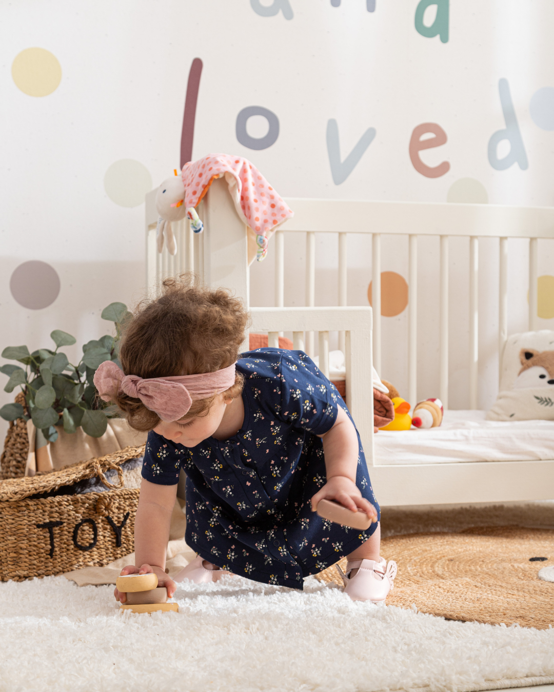 Floral فستان بناتي نص كم