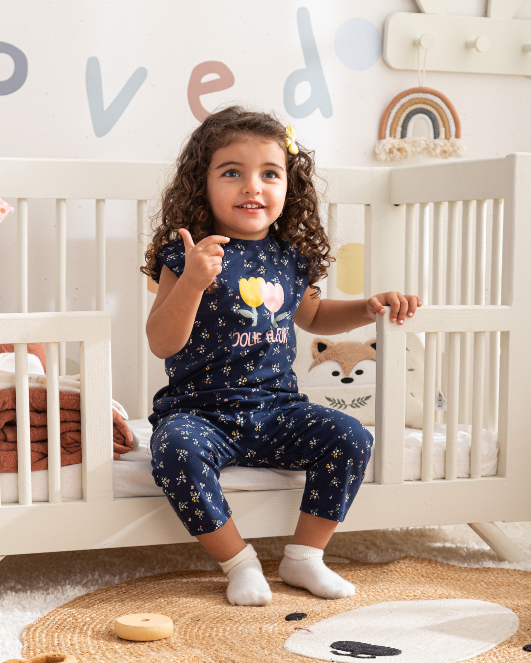 Jolie Fleur بيجاما بناتي بنطلون