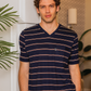 Men's pajamas, half sleeve T-shirt and striped printed trousers