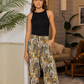 Women's patterned viscose trousers