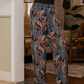 Women's patterned viscose trousers