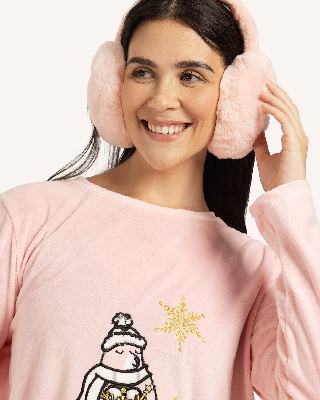 happy winter women's snowman pajamas