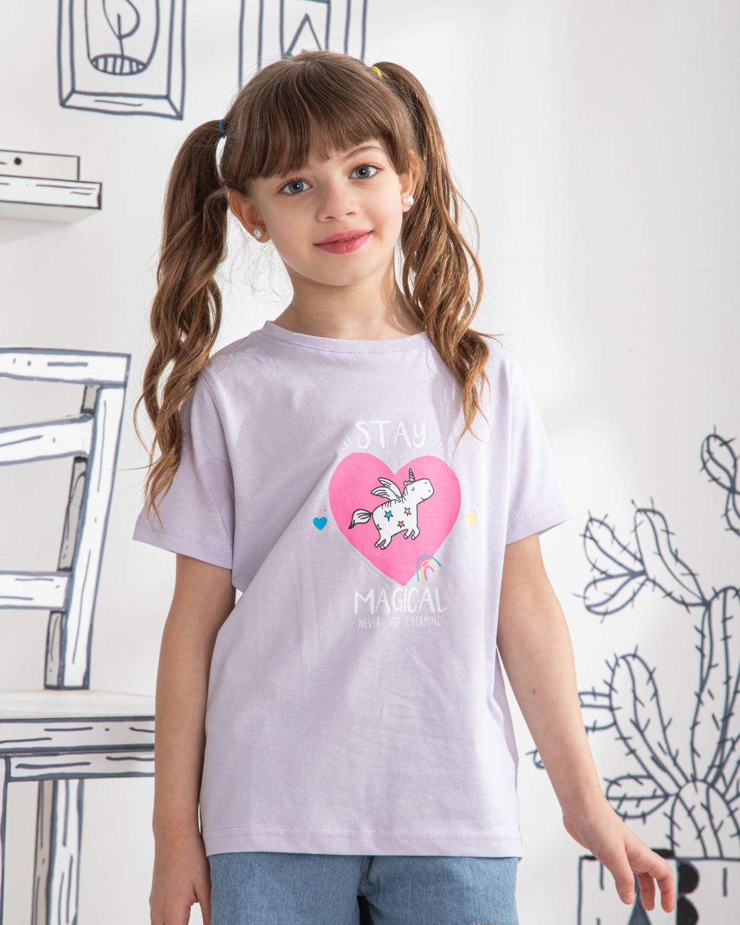 Unicorn half sleeve t-shirt for girls