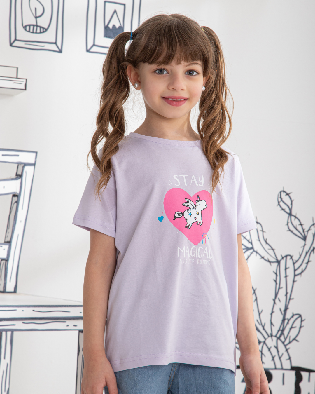 Unicorn half sleeve t-shirt for girls