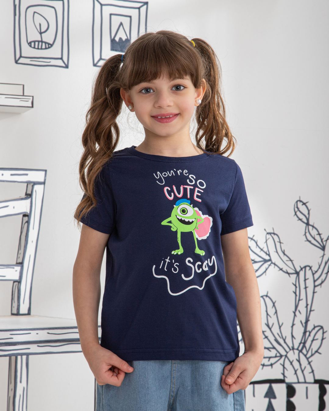 Monsters incGirls' Half Sleeve T-Shirt