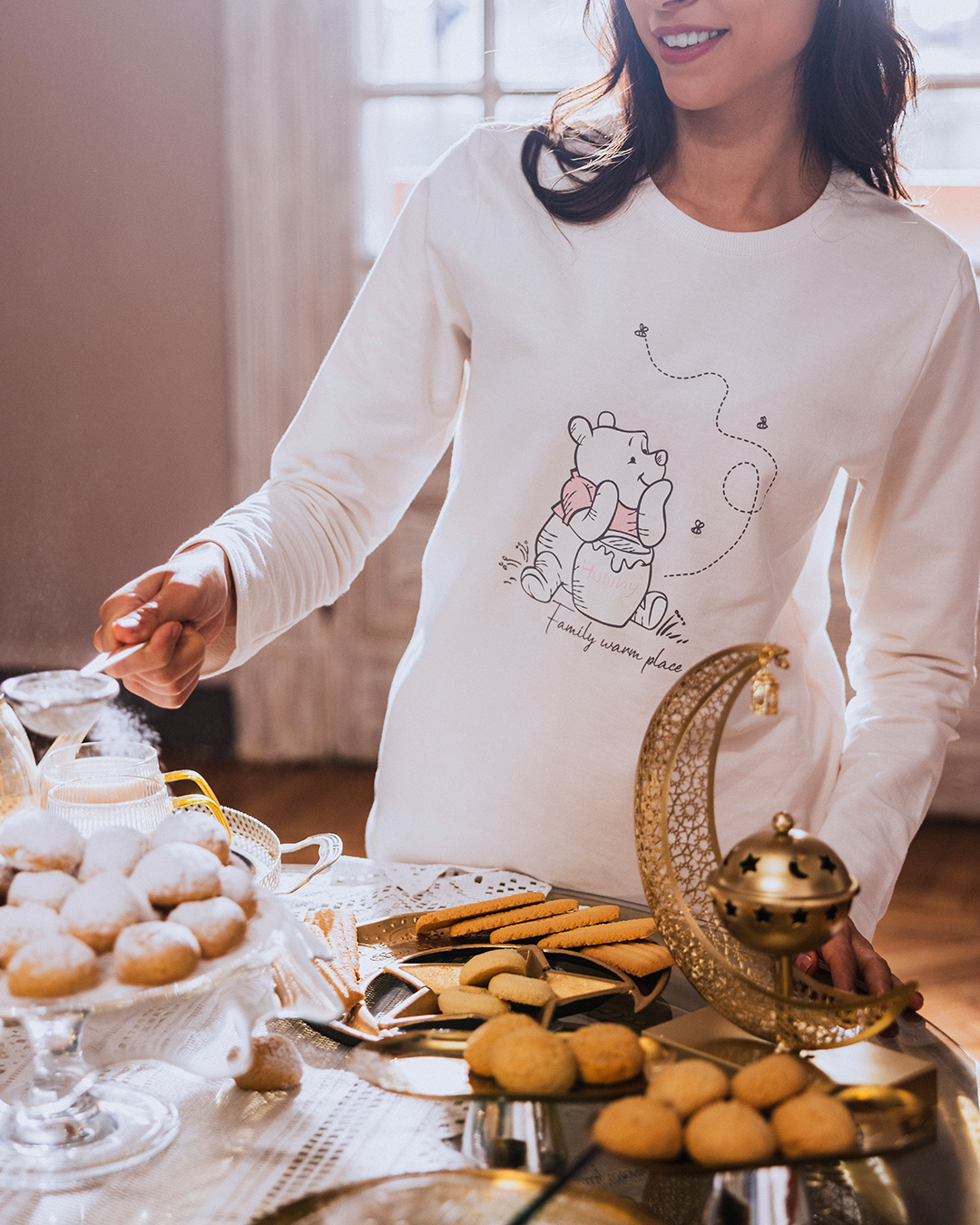 Winnie the Pooh بيجاما حريمي كُم طويل