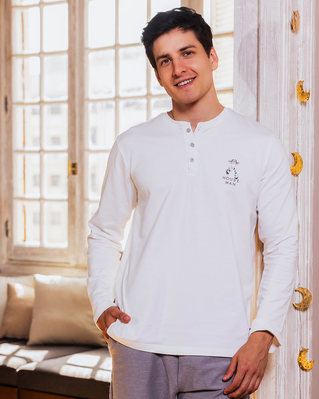 Tigger House Man بيجاما رجالي كُم طويل