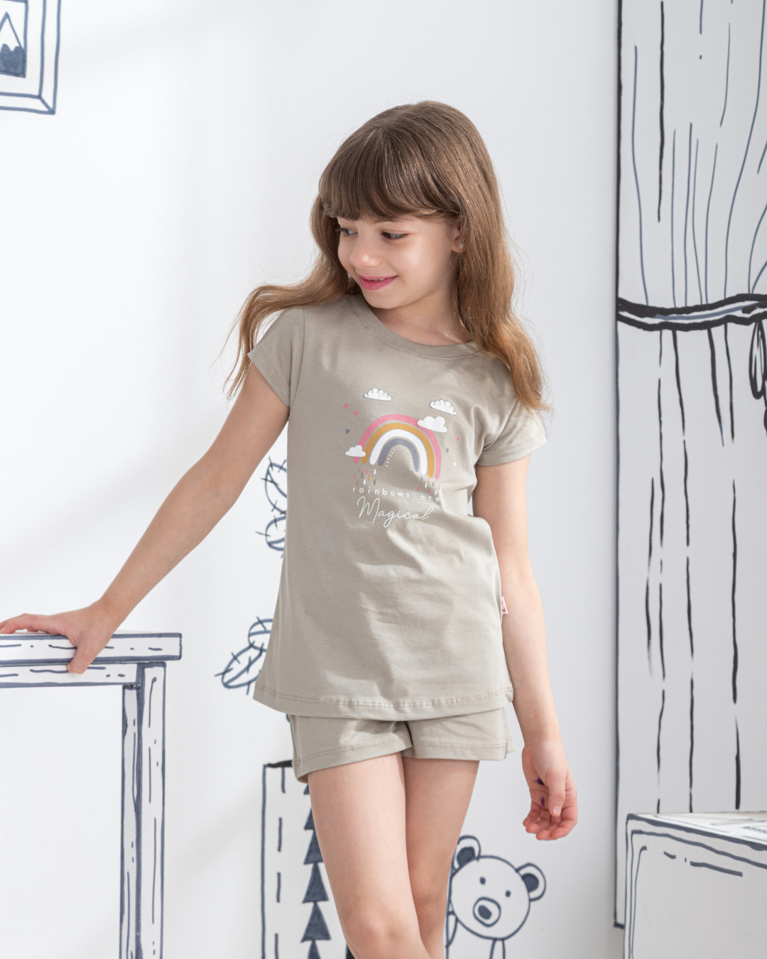 magical بيجاما بناتي شورت