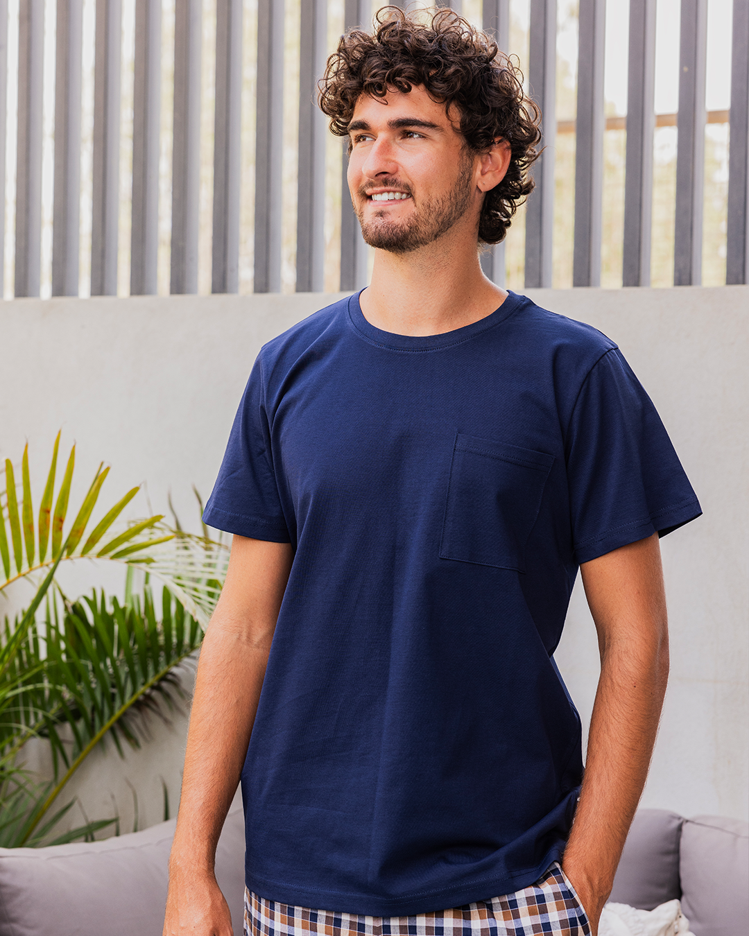 Plaid Pattern بيجاما رجالي شورت