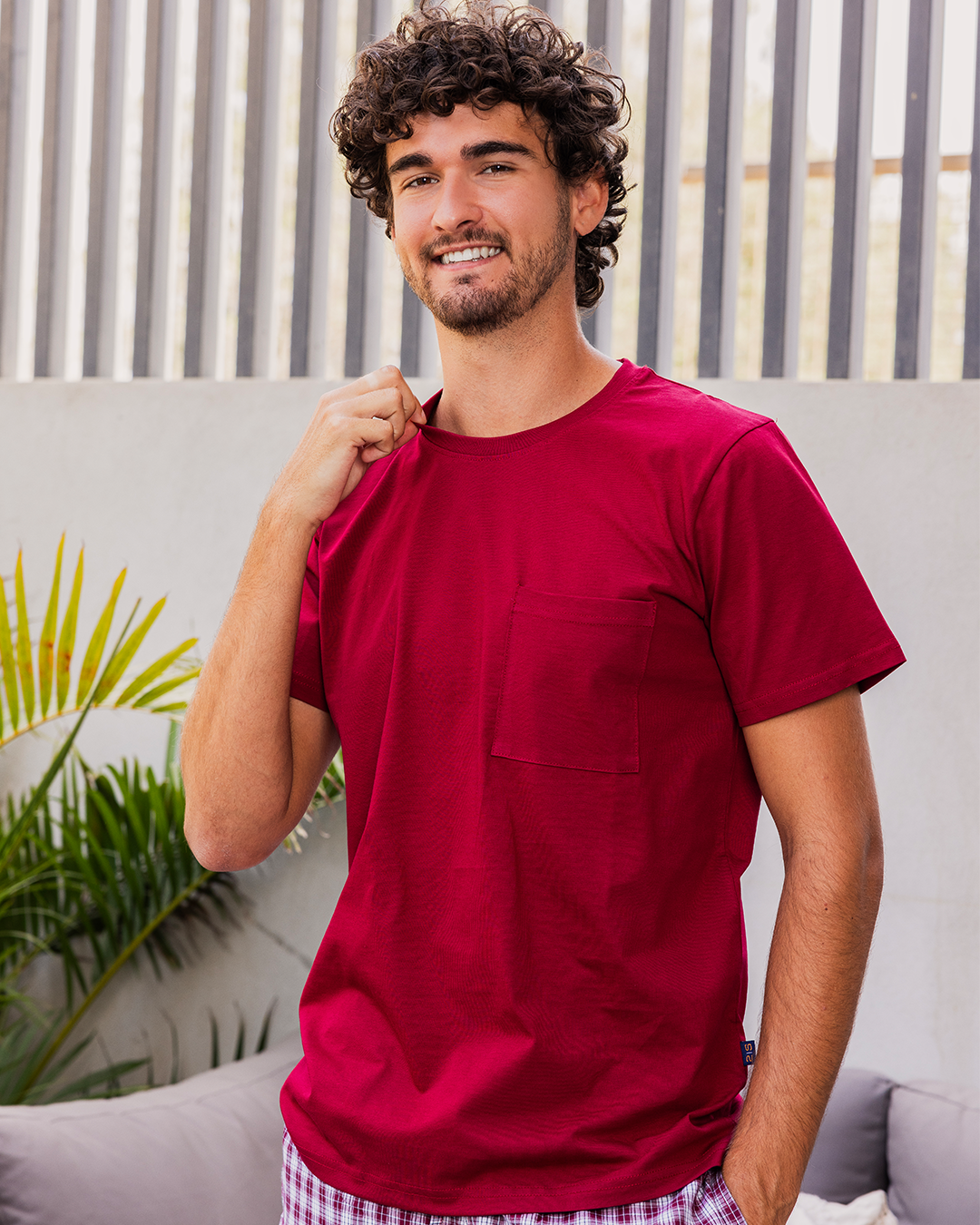 Plaid Pattern بيجاما رجالي شورت