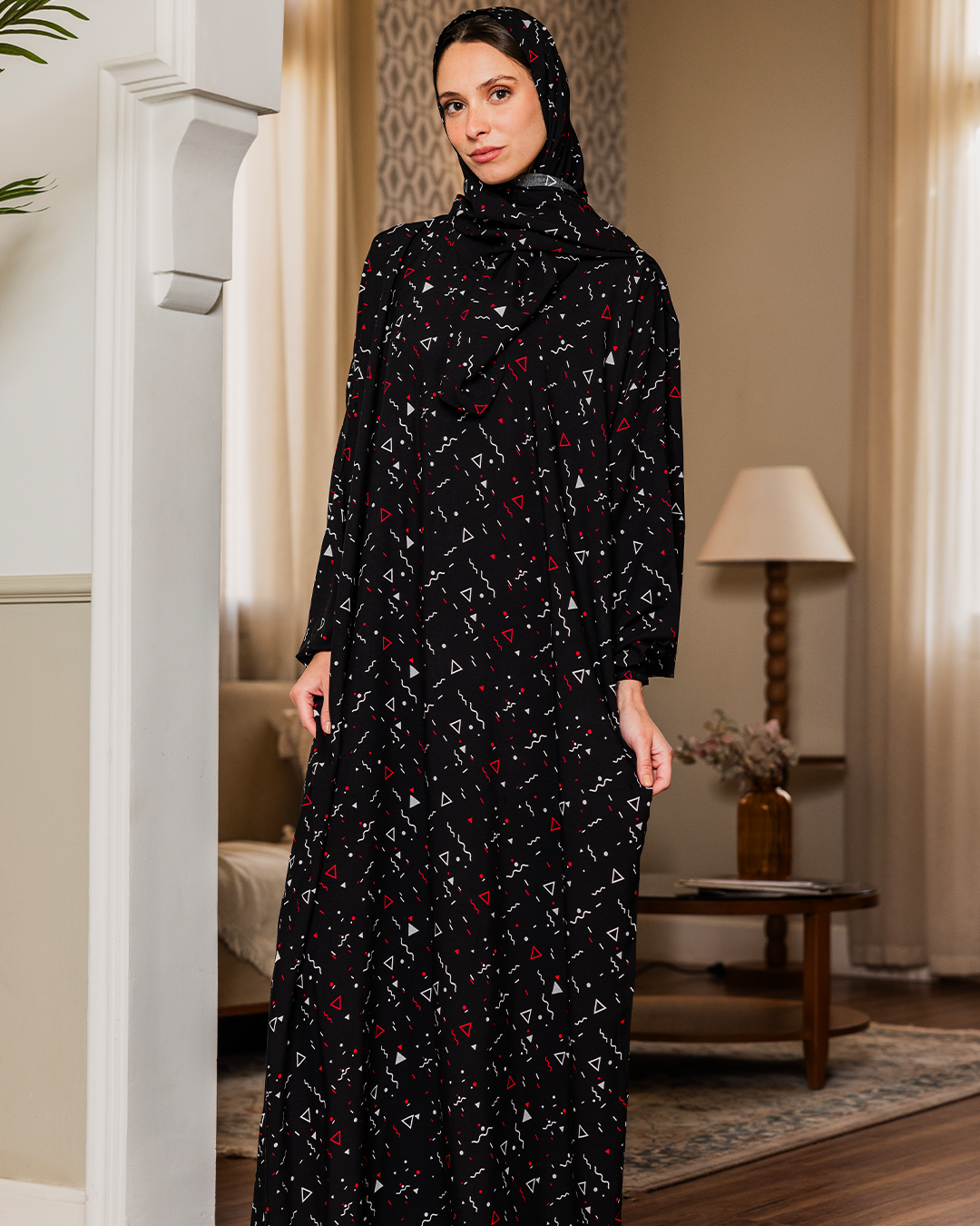 Women's triangle viscose lace-up