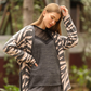 Women's pajamas with a lace robe on the chest