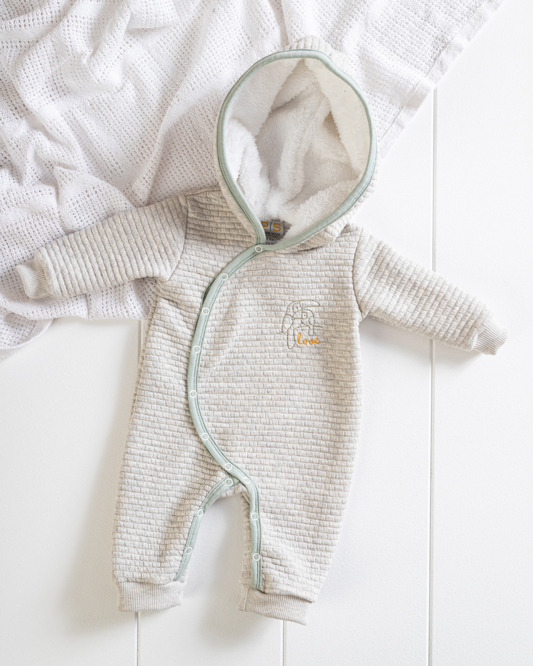 Parrot Love Baby boy Jaquard Hoodie jumpsuit