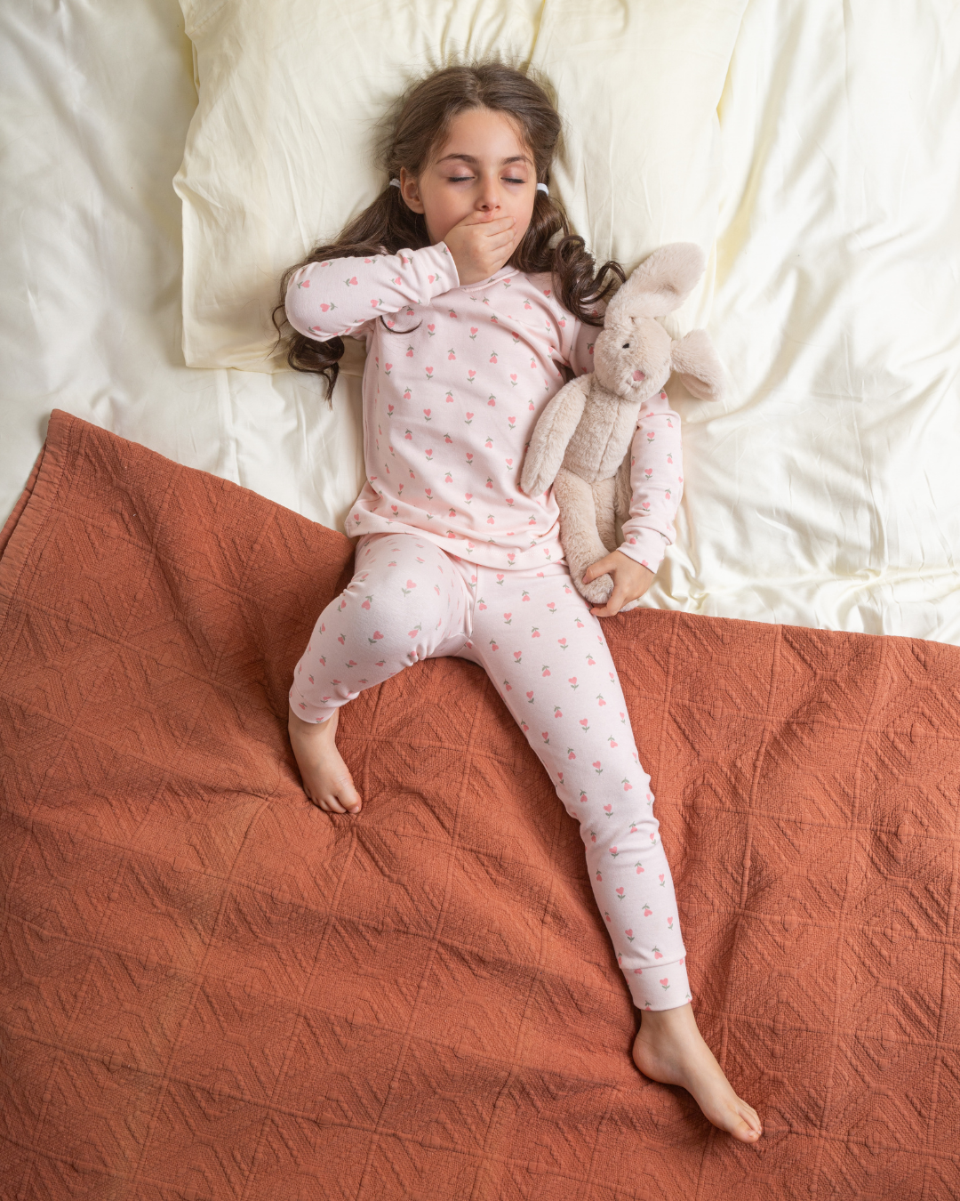 Girls' thermal Set heart roses Pattern