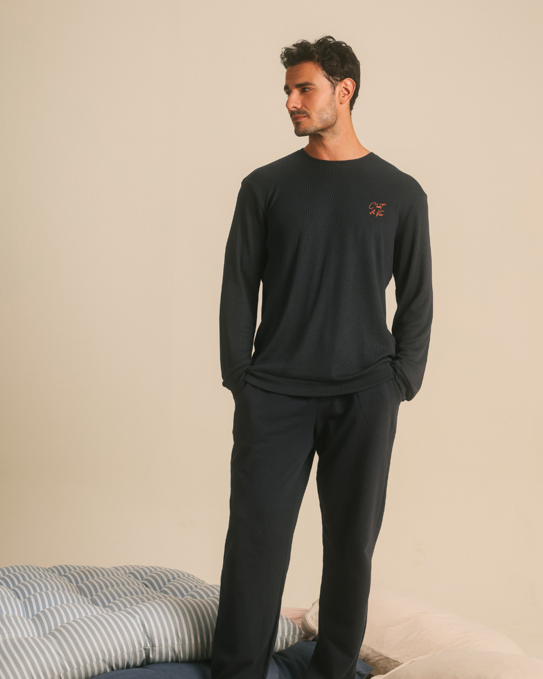 Long-Sleeve Crewneck Lounge Set