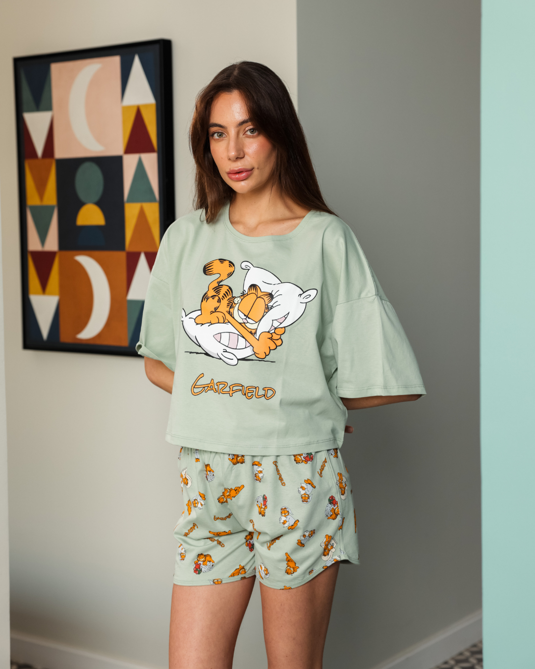 بيجاما حريمي اوفر سايز جارفيلد