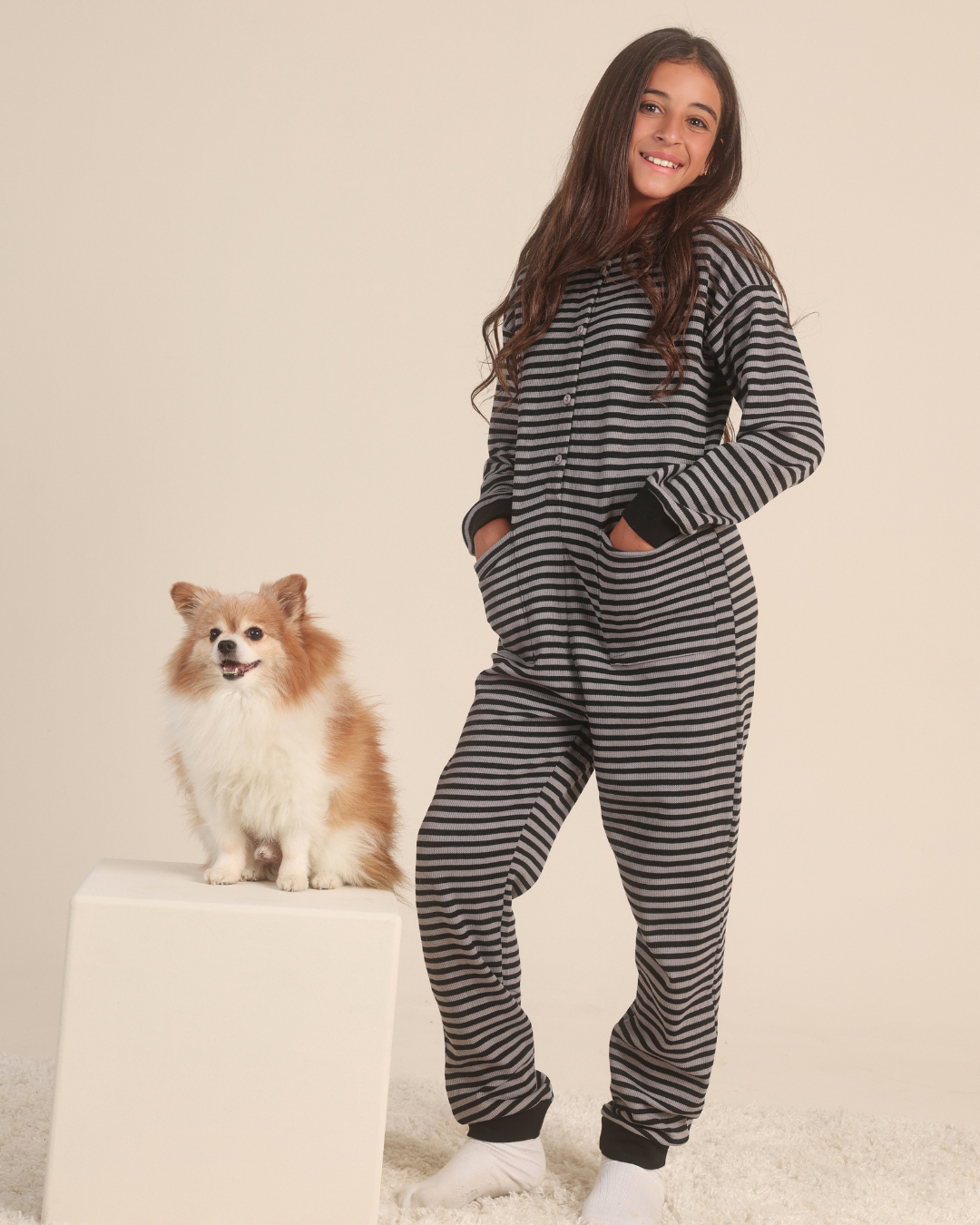 Cool Girl Onesie in Stripe