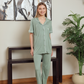 Women's classic plain half-sleeve pajamas