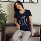 Women's half-sleeve pajamas with palm print