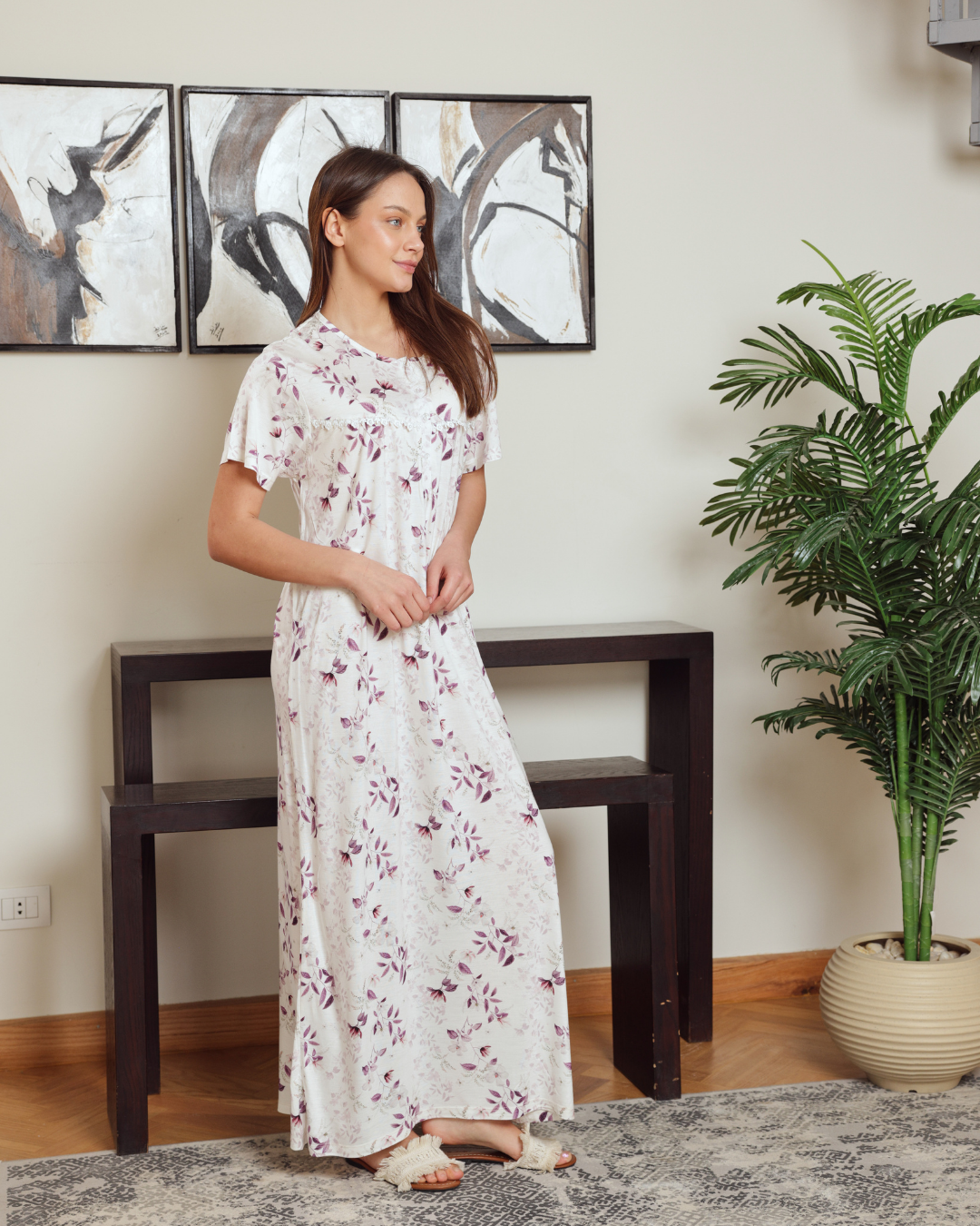 نايت شيرت حريمي نص كم