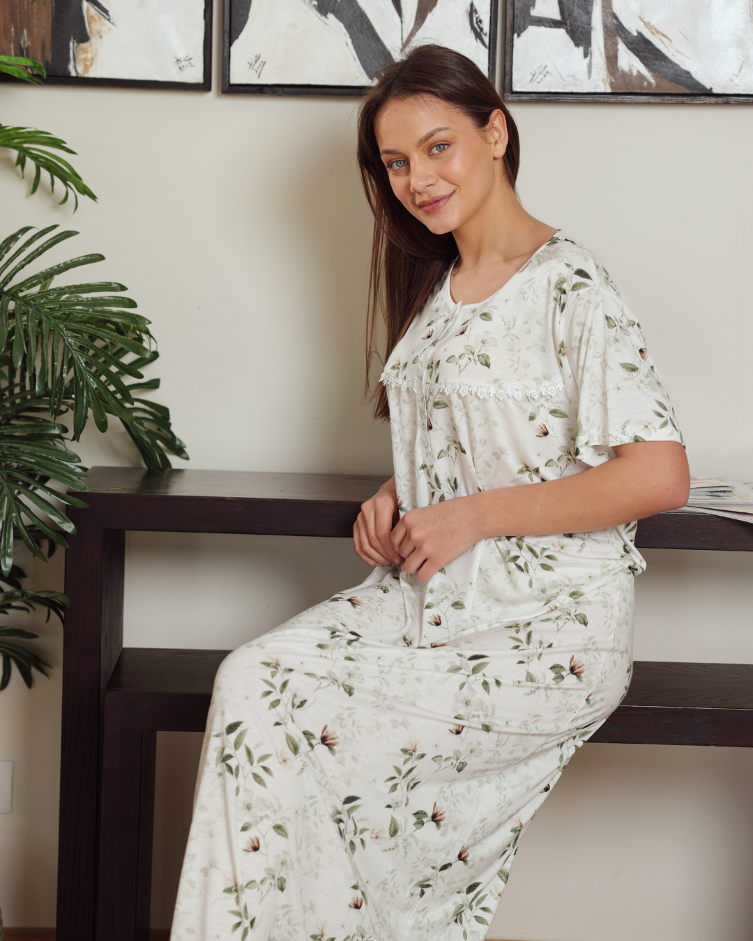 نايت شيرت حريمي نص كم