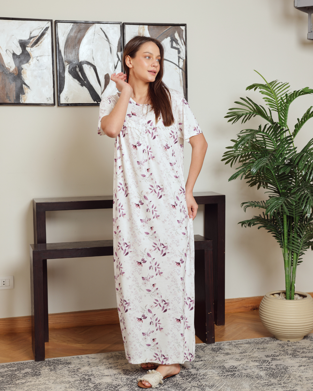 نايت شيرت حريمي نص كم