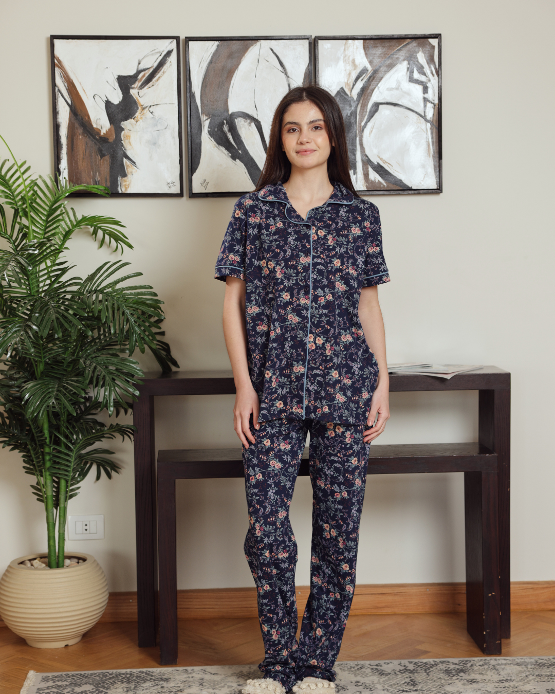 Women's pajamas, classic printed pants