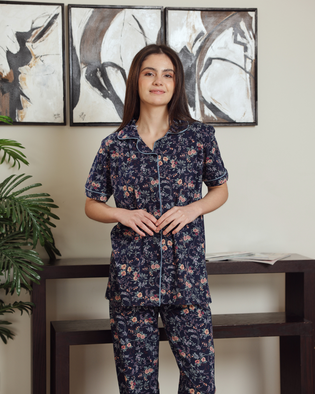 Women's pajamas, classic printed pants