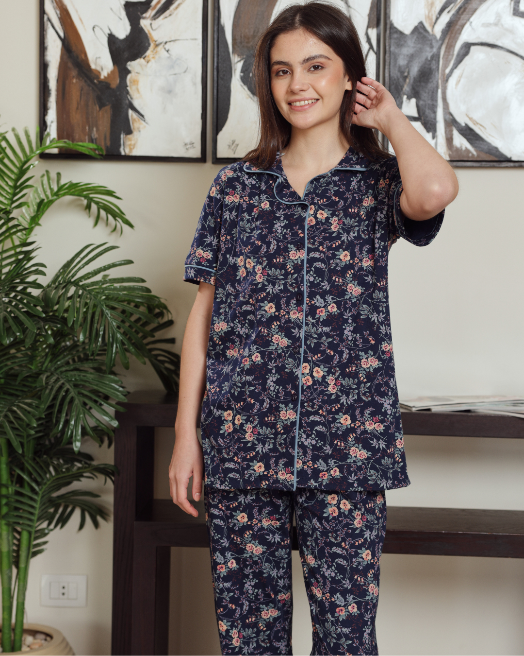 Women's pajamas, classic printed pants