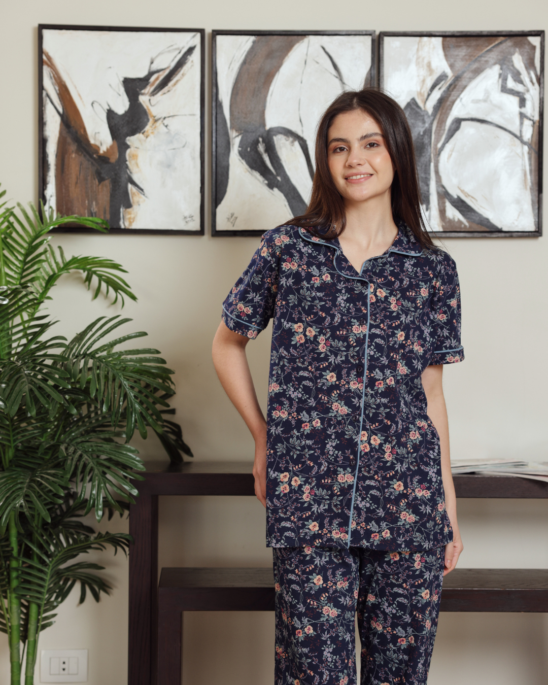 Women's pajamas, classic printed pants
