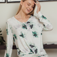 Women's Butterfly Printed Sleeve Night Shirt