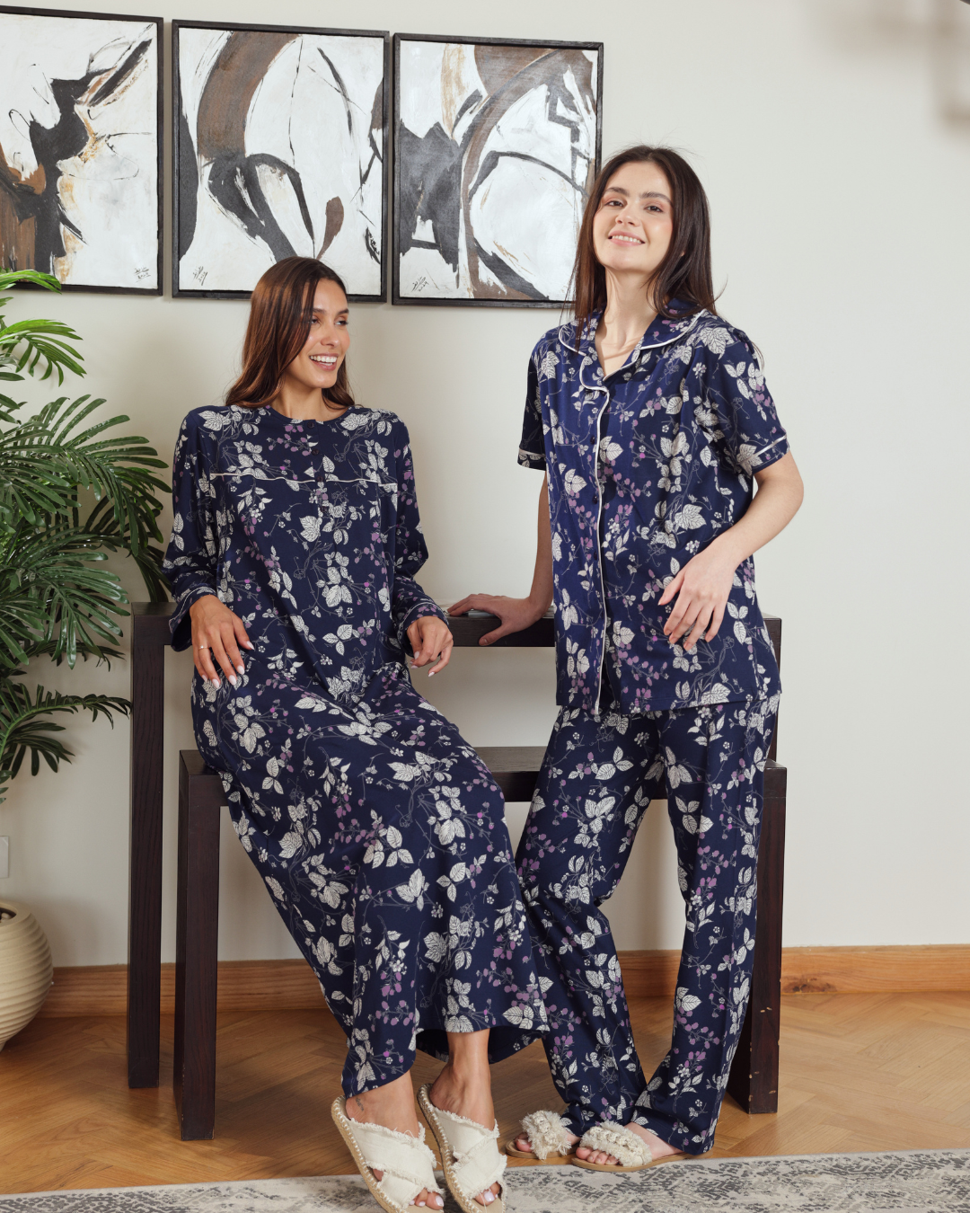 نايت شيرت حريمي بكم مشجر