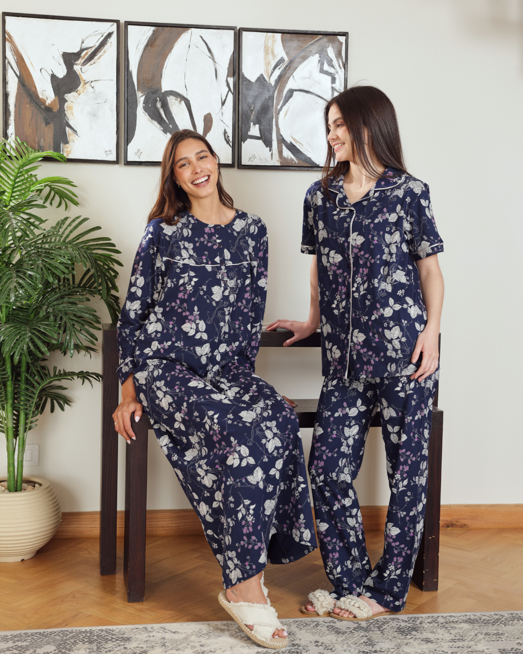 نايت شيرت حريمي بكم مشجر