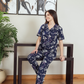 Classic women's pajamas, half sleeves and patterned pants