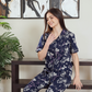 Classic women's pajamas, half sleeves and patterned pants