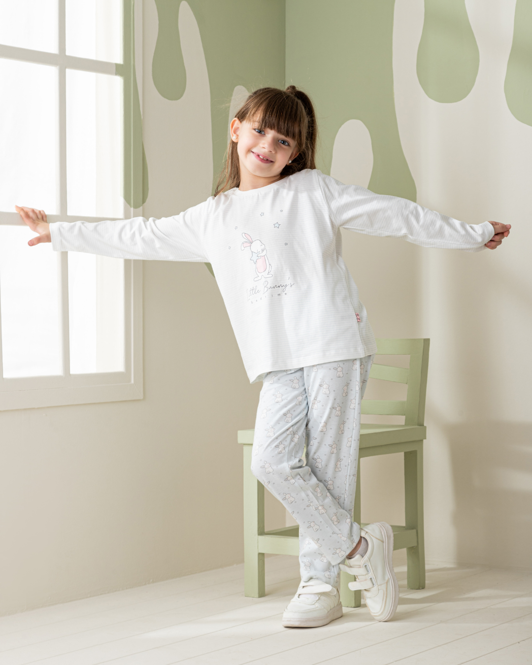 Little Bunny's bedtime بيجاما بناتي كُم طويل