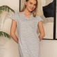 Women's short-sleeved night shirt with a pattern